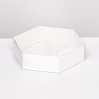 Менажница белая с прозрачной крышкой и перегородками, 18,5 х 18,5 х 4,6 см - фото 321485207