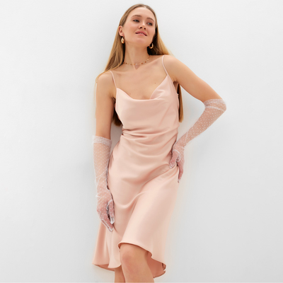 Платье мини женское MINAKU: Casual Collection, нежно-розовое, размер 46