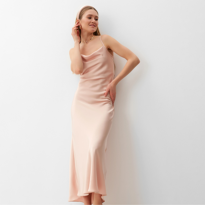 Платье женское миди MINAKU: Casual Collection цвет персик, р-р 42