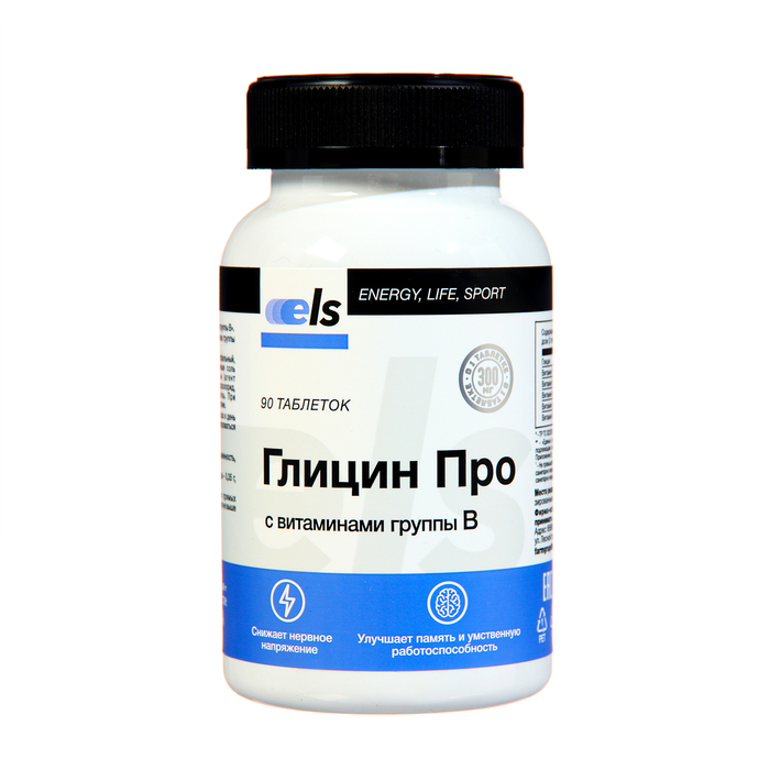 Глицин Про с витаминами группы В, 90 таблеток * 0,6 г