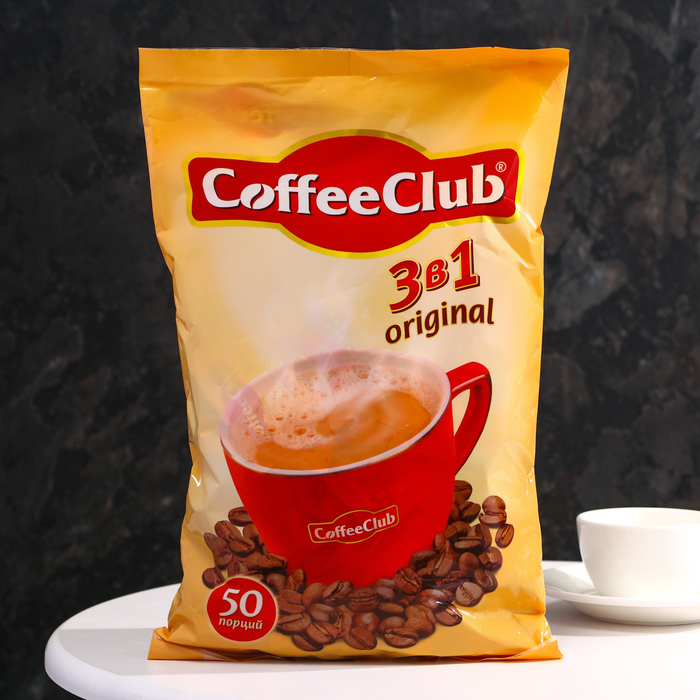 Растворимый кофейный напиток 3 в 1 "CoffeeClub" original, 18 г - Фото 1