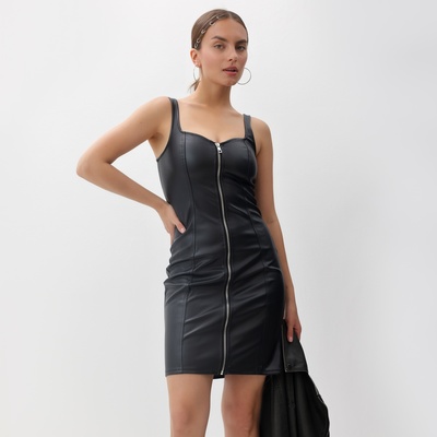 Платье мини женское кожаное MIST, размер XS