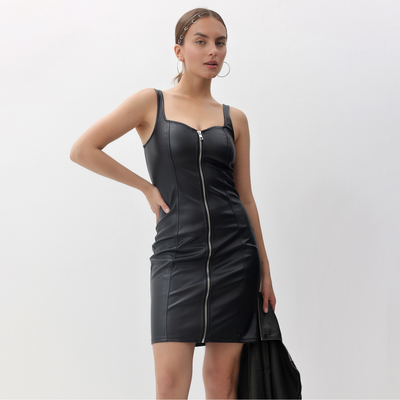 Платье мини женское кожаное MIST, размер M