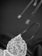 Лямки для бюстгальтера, силиконовые, фурнитура металл, 5 полос, 1.9 см, 37 см, пара, прозрачные - Фото 2