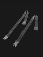 Лямки для бюстгальтера, силиконовые, фурнитура металл, 5 полос, 1.9 см, 37 см, пара, прозрачные - Фото 3