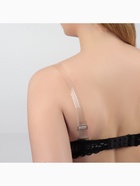 Лямки для бюстгальтера, силиконовые, фурнитура металл, 5 полос, 1.9 см, 37 см, пара, прозрачные - Фото 7