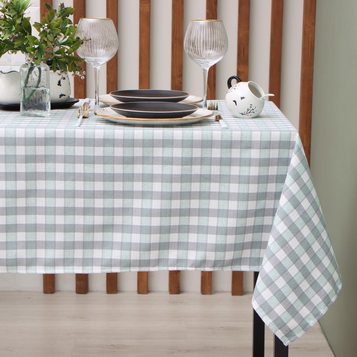 Скатерть «Этель», серая, 140×180 см, 100% п/э - Фото 1