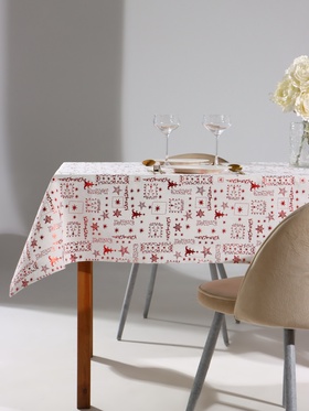 Скатерть новогодняя «Этель. Новогодняя», 140×180±5 см, 80% п/э, 20% лён, 120 г/м²