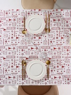 Скатерть новогодняя «Этель. Новогодняя», 140×180±5 см, 80% п/э, 20% лён, 120 г/м² - Фото 3