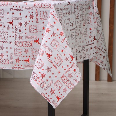 Скатерть новогодняя «Этель. Новогодняя», 140×220±5 см, 80% п/э, 20% лён, 120 г/м²