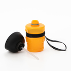 Поилка прогулочная, 520 мл, 15×7×7, см, с силиконовой чашей, пластик, жёлтая - Фото 5