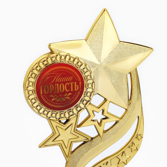 Кубок «Наша гордость», наградная фигура, золото, 8,1 х 16,4 см, пластик - фото 1891988500