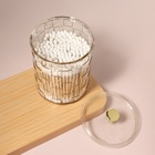 Органайзер для для ватных палочек «SHINE», с крышкой, 8.5×8.5×11.2 см, цвет прозрачный, золотистый - Фото 6