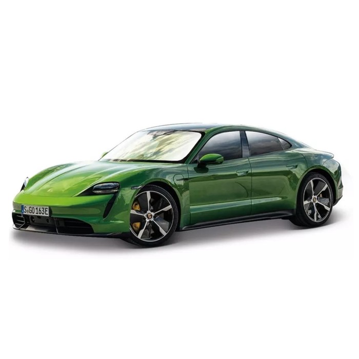 Машинка Maisto Porsche Taycan Tubro S, со светом и звуком, 1:24, цвет зелёный - Фото 1