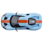 Машинка Maisto Die-Cast 2017 Ford GT, открывающиеся двери, 1:18, цвет оранжево-голубой - Фото 9