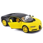 Машинка Maisto Die-Cast Bugatti Chiron, открывающиеся двери, 1:24, цвет чёрно-жёлтый - Фото 9