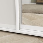 Шкаф-купе «Сим ДЗ», 1600×600×2300 мм, ЛДСП/зеркало, с ящиками, цвет белый шагрень - Фото 4