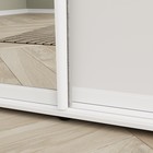 Шкаф-купе «Сим ДЗ», 2100×600×2300 мм, ЛДСП/зеркало, с ящиками, цвет белый шагрень - Фото 4