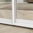 Шкаф-купе «Сим З», 1800×600×2300 мм, ЛДСП/зеркало, с ящиками, цвет белый шагрень - Фото 5