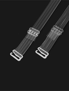 Лямки для бюстгальтера, силиконовые, фурнитура металл, 4 полосы, 1.5 см, 37 см, пара, прозрачные - Фото 2