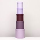 Набор шляпных подарочных коробок 5 в 1, Лаванда, 23×23-14×14 см - Фото 4