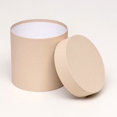 Набор шляпных подарочных коробок 5 в 1, коричневый, 23×23-14×14 см