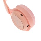 УЦЕНКА Наушники беспроводные Y08R, накладные, детские, BT 5.1, подсветка, 400 мАч, розовые - Фото 6
