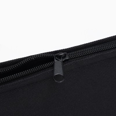 Пенал школьный мягкий 20×11 см, текстиль, черный