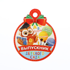 Медаль "Выпускник детского сада!" совёнок, 10 х 10 см - фото 299672723