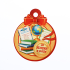 Медаль "За успехи в учебе!" дипломы и книги, глиттер, 10 х 10 см - фото 321486122