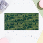 Конверт для денег "Универсальный" орнамент зеленый, 16,5 х 8 см - Фото 2