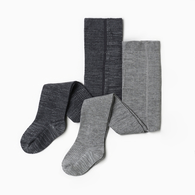 Колготки детские Крошка Я BASIC LINE, набор 2 пары, рост 68 -74 см, серый