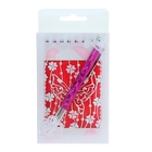 Блокнот А6 30л лин на гребне с ручкой в пластиковой коробочке МИКС Цветы на красном - Фото 3