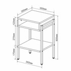 Тумба прикроватная Chicago, 39х60х35, белый - фото 23920933