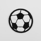 Термоаппликация «Футбольный мяч», 3,5 × 3,5 см, цвет чёрный/белый - фото 9648995