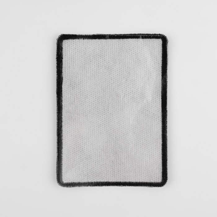 Термоаппликация «Прямоугольник», 9,5 × 7 см, цвет чёрный