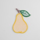 Термоаппликация «Груша», 5,3 × 7,5 см, цвет жёлтый - фото 23935894