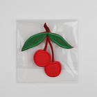 Термоаппликация «Вишня», 6,5 × 7,2 см, цвет красный - фото 23935902