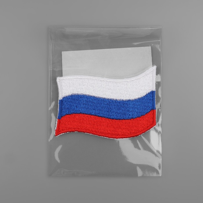 Термоаппликация «Флаг», 5,8 × 3,4 см, цвет триколор