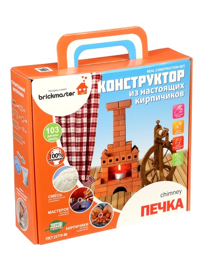 Конструктор керамический для детского творчества «Печка», 103 детали