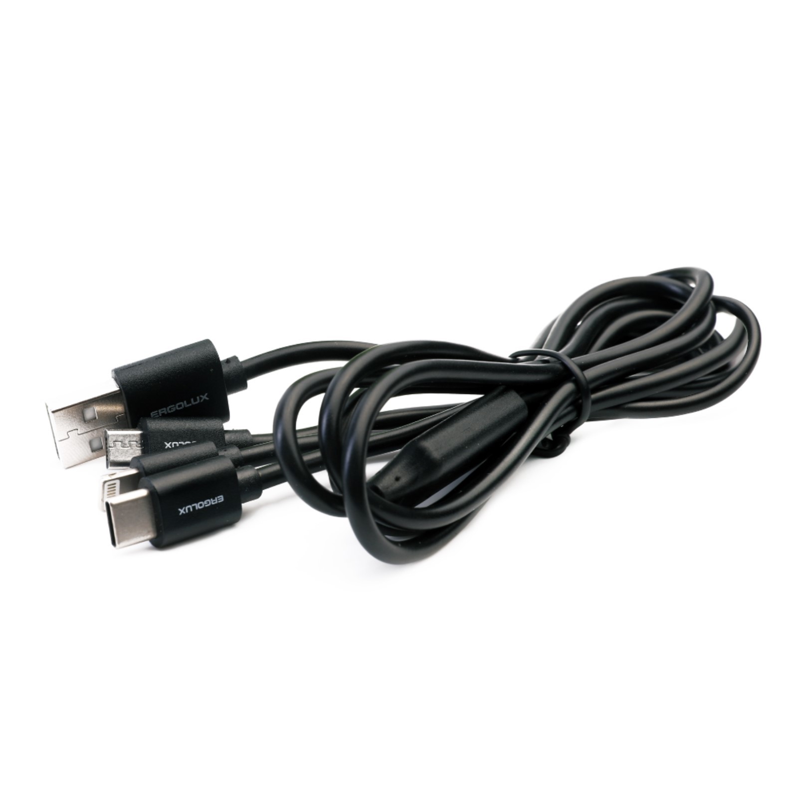 Кабель 3 в 1 ERGOLUX ELX-CDC05-C02, USB - microUSB/ Lightning/ Type-C ...