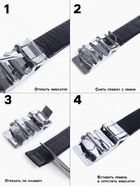 Ремень мужской, ширина 4 см, пряжка автомат, цвет чёрный 10389459