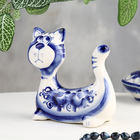 Сувенир " Кот Крендель", гжель - фото 23963381