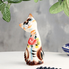 Сувенир "Кот с кошкой Счастье", 2 шт, гжель цвет - фото 23963406