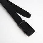 Ремень мужской, ширина 4 см, автомат, пряжка метал, цвет чёрный - фото 25282064