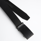 Ремень мужской, ширина 4 см, автомат, пряжка металл, цвет чёрный - фото 23963415