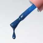 Гель лак для ногтей, неоновый, светоотражающий, трехфазный, 10 мл, LED/UV, синий (15) - Фото 4