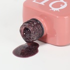 Гель лак для ногтей, с блёстками, трехфазный, 10 мл, LED/UV, фиолетовый (28) - Фото 5