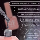 Гель лак для ногтей кошачий глаз, трехфазный, 10 мл, LED/UV, серебристый (38) - Фото 2