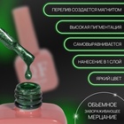 Гель лак для ногтей, кошачий глаз, неоновый, трехфазный, 10 мл, LED/UV, зелёный (43) - Фото 2